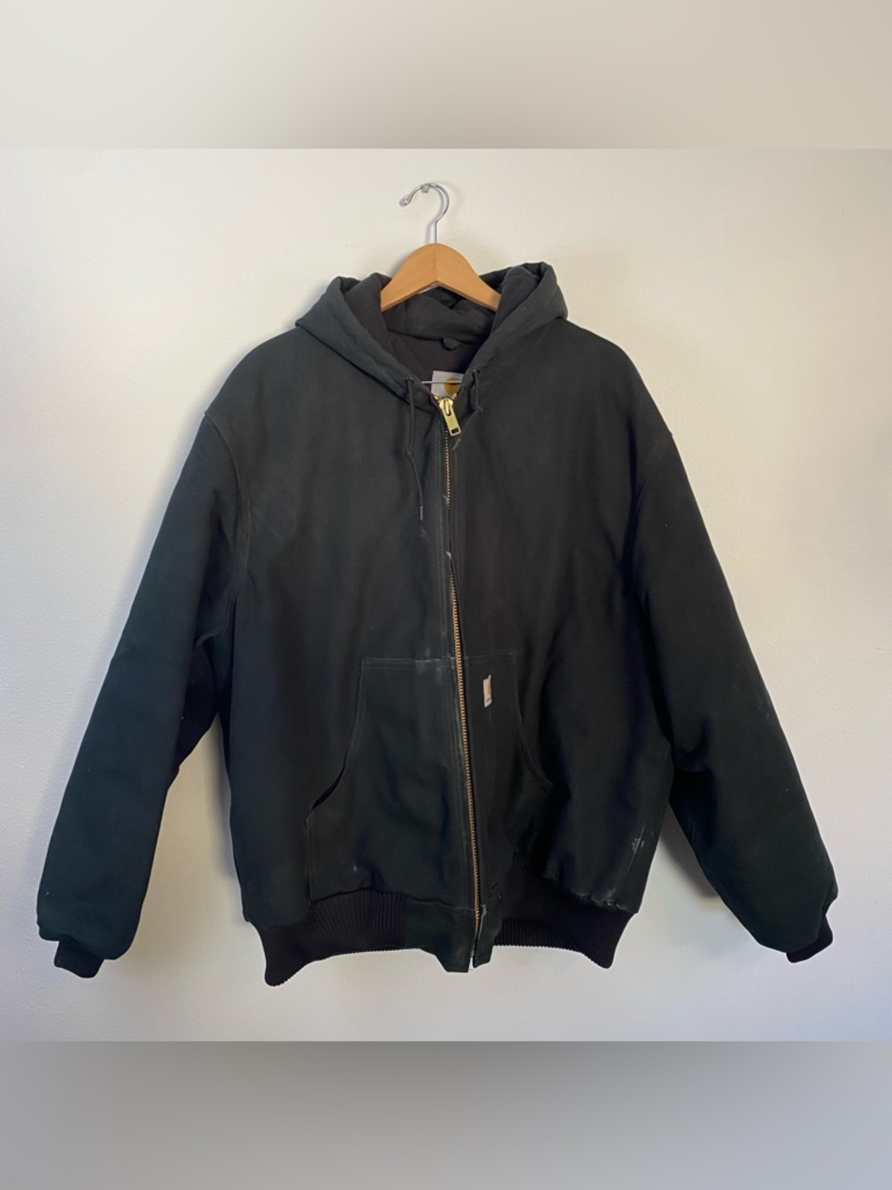 Carhartt J140 Active‎ Jacket Black Full Zip Coat Mens XL